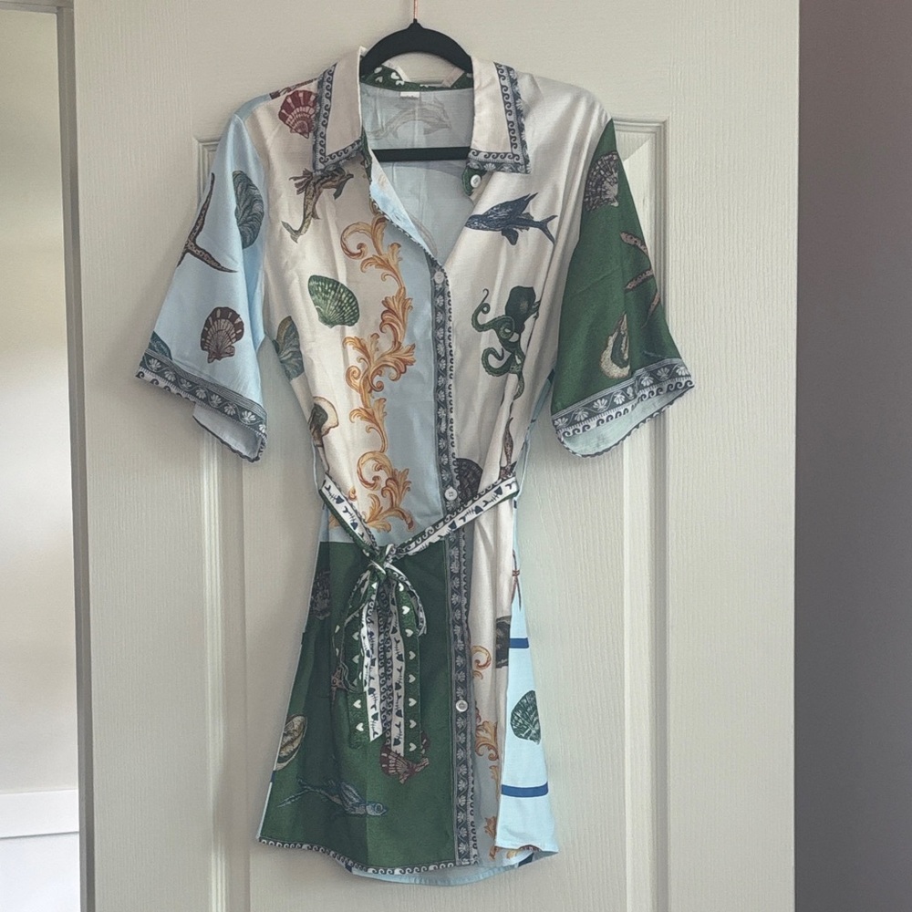 Elegant Multicolor Printed Dress